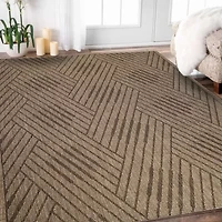 Amer Rugs Maryland Abbel Geometric Loomed 28" X 96" Indoor Outdoor Rectangular Runner