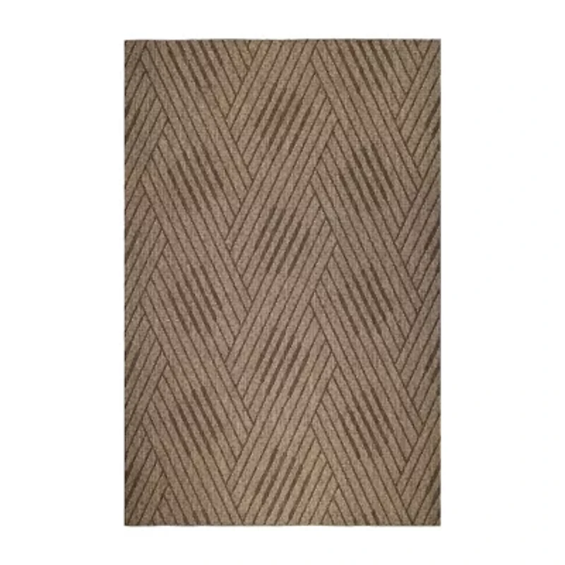 Amer Rugs Maryland Abbel Geometric Loomed 28" X 96" Indoor Outdoor Rectangular Runner