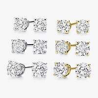 Ever Star /4 CT. T.W. Lab-Grown (G / SI1-SI2) Diamond 10K or 14K Gold Round Stud Earrings