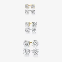 Ever Star 1 CT. T.W. Lab-Grown (G / SI1-SI2) Diamond 10K Gold Round Stud Earrings