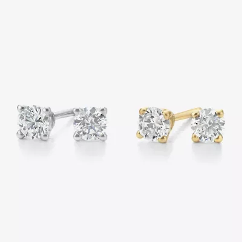 Ever Star 1/4 CT. T.W. Lab-Grown (G / SI1-SI2) Diamond 10K or 14K Gold Round Stud Earrings