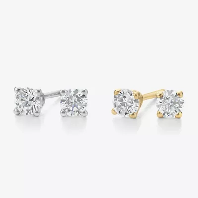 ( G/SI1-SI2 ) 1/4 CT. T.W. Lab-Grown Diamond 14K Gold Round Stud Earrings