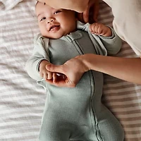 Carter's Baby Boys Round Neck Long Sleeve Rib 2-pc. Jumpsuit