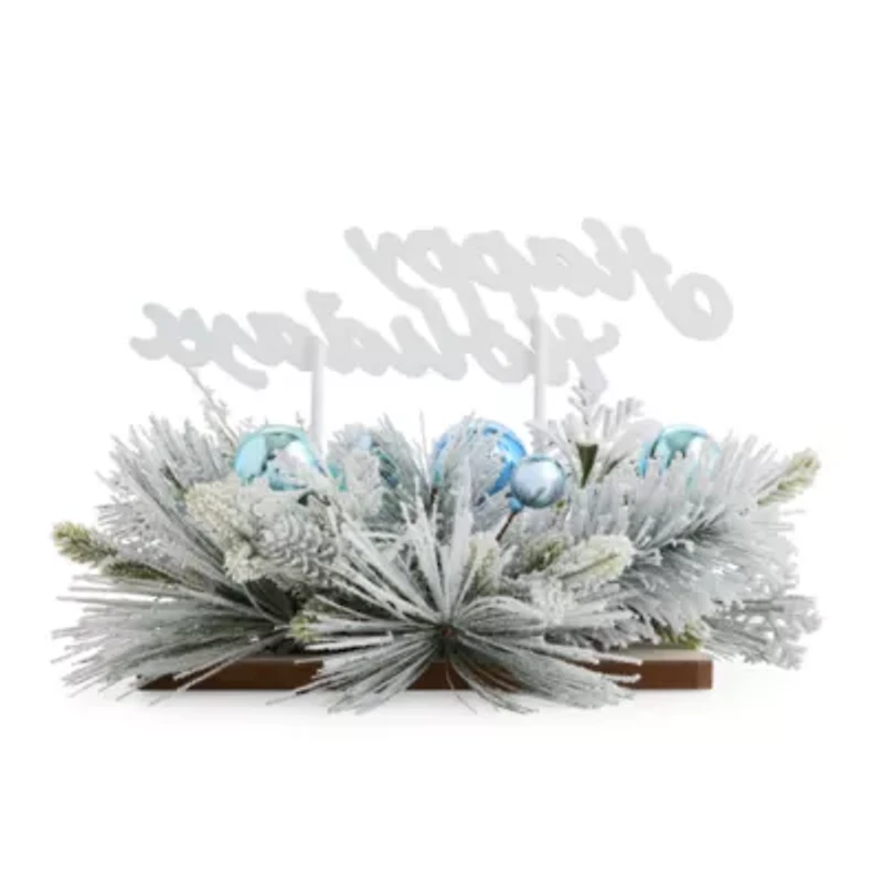 North Pole Trading Co. 8in Drum Floral Arrangement