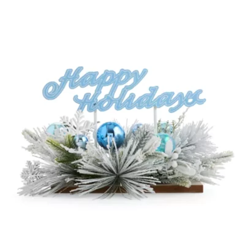 North Pole Trading Co. 8in Drum Floral Arrangement
