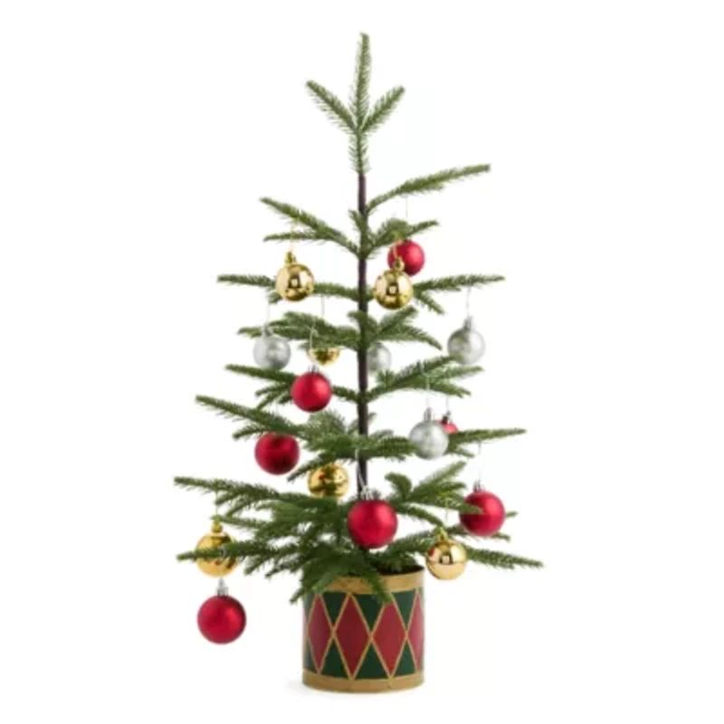 North Pole Trading Co. 25in Drum Christmas Tabletop Tree
