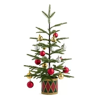North Pole Trading Co. 25in Drum Christmas Tabletop Tree