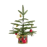 North Pole Trading Co. 16in Drum Christmas Tabletop Tree
