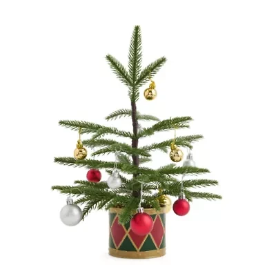 North Pole Trading Co. 16in Drum Christmas Tabletop Tree