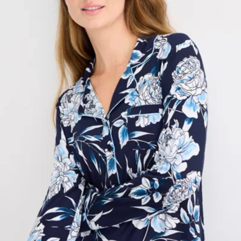 Liz Claiborne Womens Long Sleeve Nightshirt