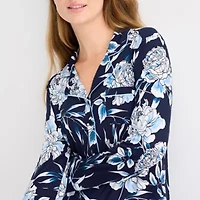 Liz Claiborne Womens Long Sleeve Nightshirt