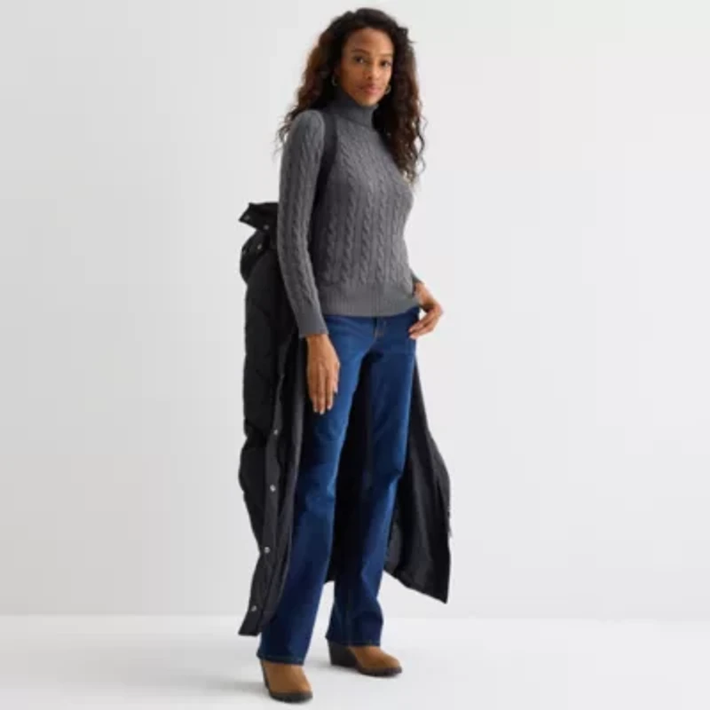St. John's Bay Womens Heavyweight Puffer Jacket