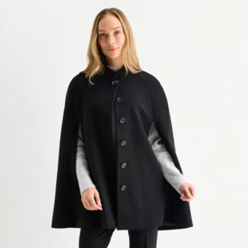 Liz Claiborne Womens Midweight Topcoat Coat