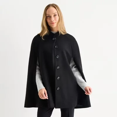 Liz Claiborne Womens Midweight Topcoat Coat