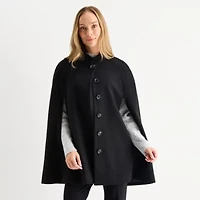 Liz Claiborne Womens Midweight Topcoat Coat