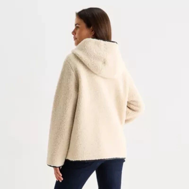 St. John's Bay Womens Midweight Teddy Coat