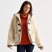 St. John's Bay Womens Midweight Teddy Coat