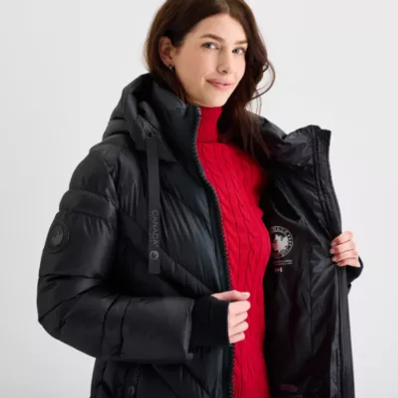 Canada Weather Gear Womens Hooded Water Resistant Heavyweight Parka