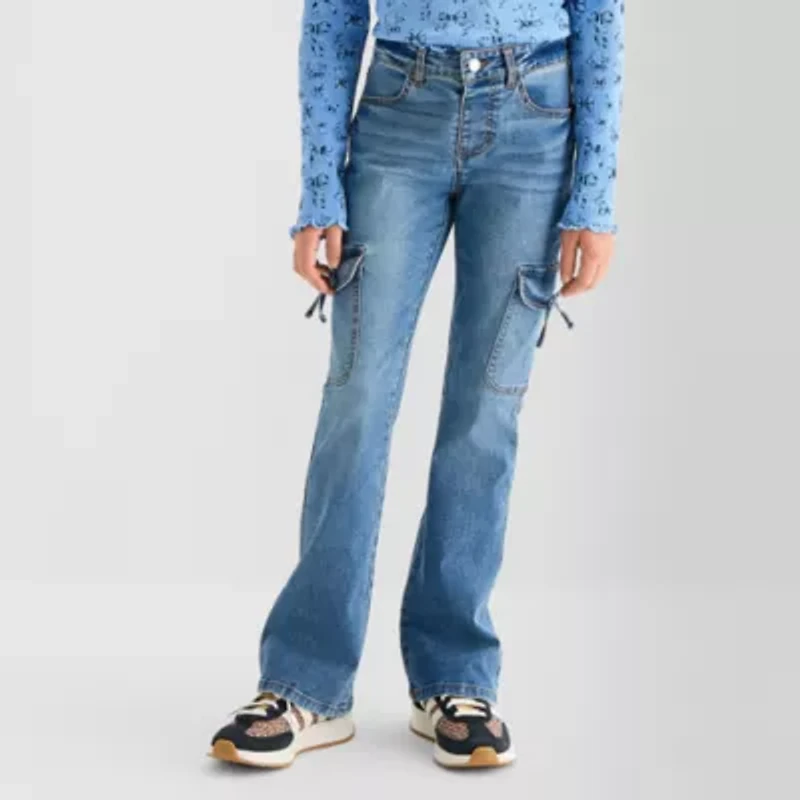 Vanilla Star Big Kid Girls Mid Rise Flare Leg Jean