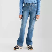 Vanilla Star Big Kid Girls Mid Rise Flare Leg Jean
