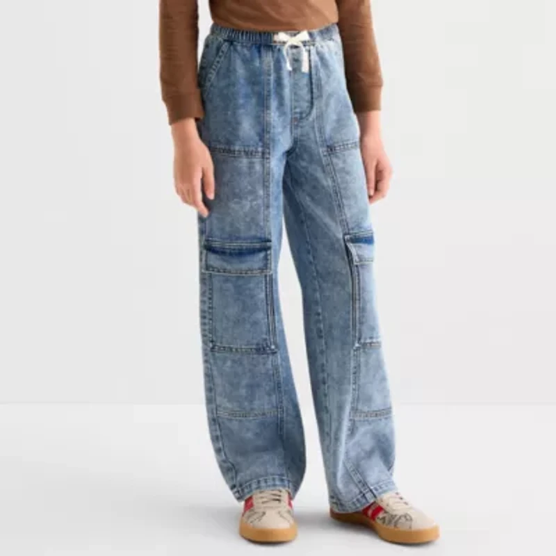 Vanilla Star Big Kid Girls Mid Rise Wide Leg Jean