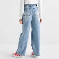 Vanilla Star Big Kid Girls Mid Rise Wide Leg Jean