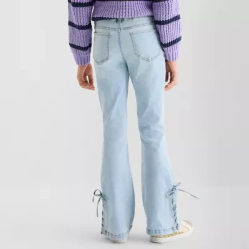 Vanilla Star Big Kid Girls Mid Rise Flare Leg Jean