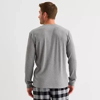 St. John's Bay Mens Crew Neck Long Sleeve Pajama Top