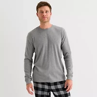 St. John's Bay Mens Crew Neck Long Sleeve Pajama Top