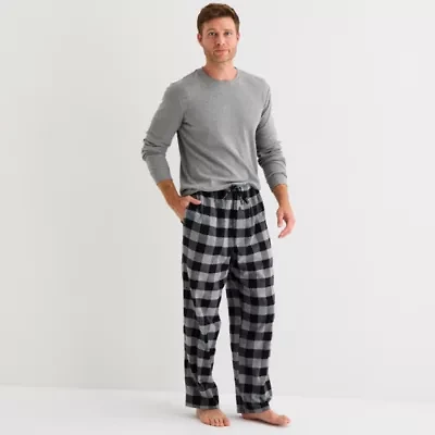 St. John's Bay Mens Crew Neck Long Sleeve Pajama Top