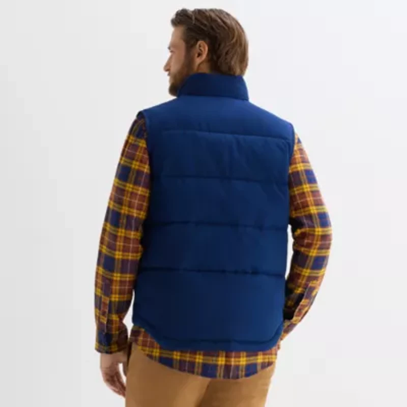 St. John's Bay Quilted Cargo Mens Heavyweight Puffer Vest