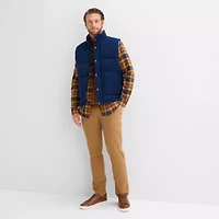 St. John's Bay Quilted Cargo Mens Heavyweight Puffer Vest