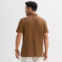 St. John's Bay Premium Stretch Mens Classic Fit Short Sleeve Polo Shirt