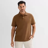 St. John's Bay Premium Stretch Mens Classic Fit Short Sleeve Polo Shirt