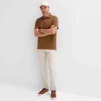 St. John's Bay Premium Stretch Mens Classic Fit Short Sleeve Polo Shirt