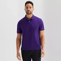 St. John's Bay Premium Stretch Mens Classic Fit Short Sleeve Polo Shirt