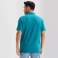 St. John's Bay Premium Stretch Mens Classic Fit Short Sleeve Polo Shirt