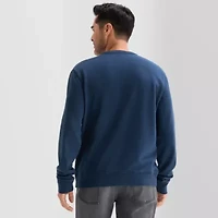 St. John's Bay French Terry Graphic Mens Crew Neck Long Sleeve Sweatshirt