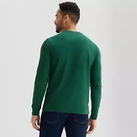 St. John's Bay Sueded Jersey Mens Crew Neck Long Sleeve T-Shirt