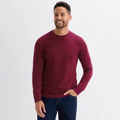 St. John's Bay Waffle Mens Crew Neck Long Sleeve Classic Fit Thermal Top