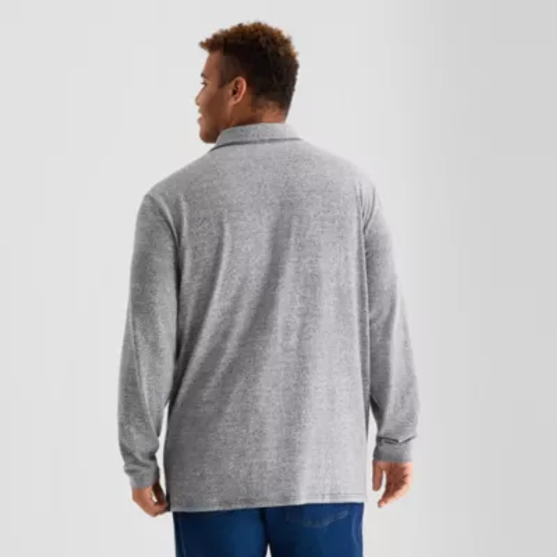 Stylus Big and Tall Mens Regular Fit Long Sleeve Polo Shirt