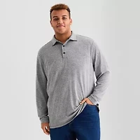 Stylus Big and Tall Mens Regular Fit Long Sleeve Polo Shirt