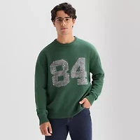 Arizona Mens Crew Neck Long Sleeve Pullover Sweater