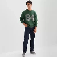 Arizona Mens Crew Neck Long Sleeve Pullover Sweater