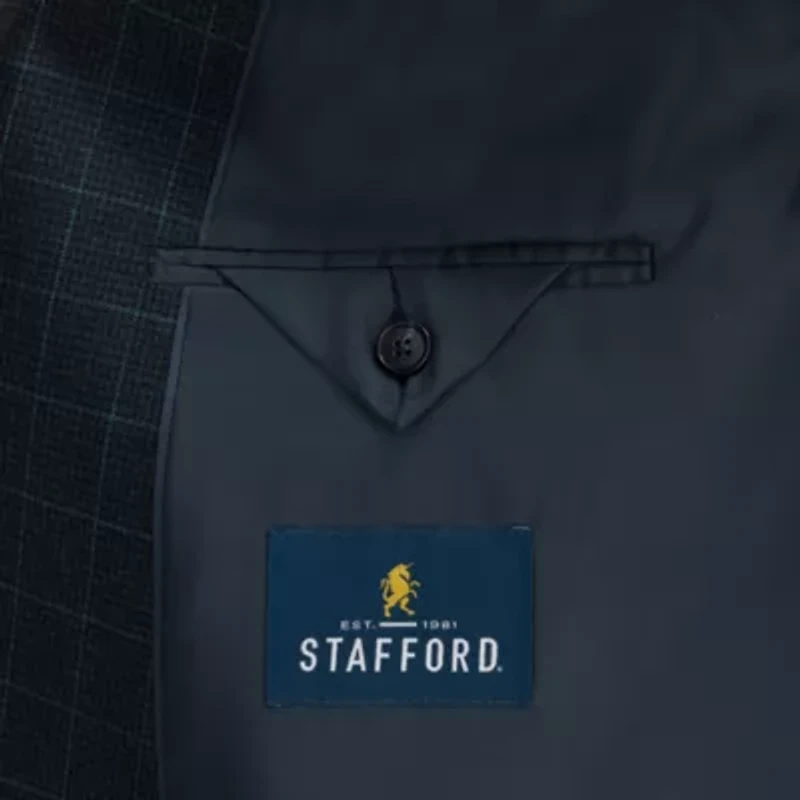 Stafford Coolmax All Season Mens Classic Fit Plaid Big and Tall Suit Jacket