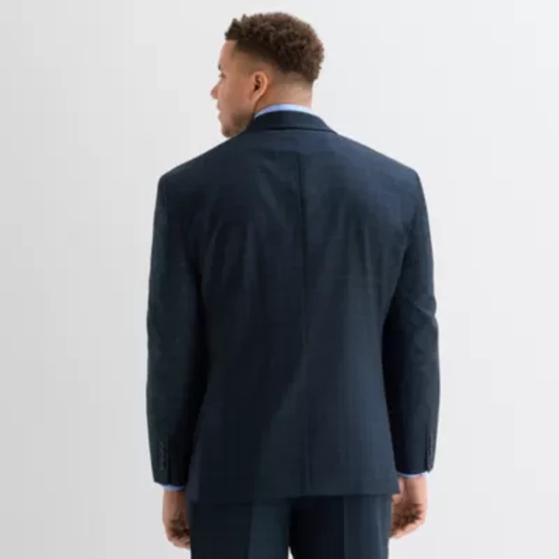 Stafford Coolmax All Season Mens Classic Fit Plaid Big and Tall Suit Jacket