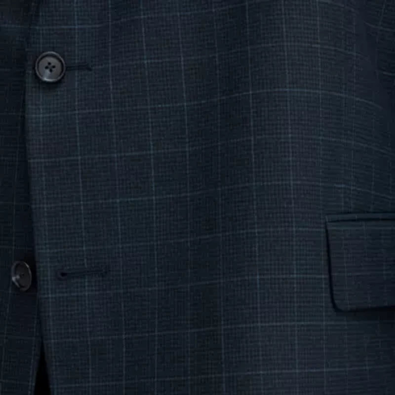 Stafford Coolmax All Season Mens Classic Fit Plaid Big and Tall Suit Jacket