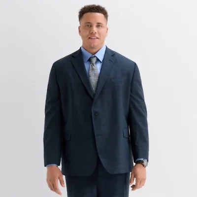 Stafford Coolmax All Season Mens Classic Fit Plaid Big and Tall Suit Jacket