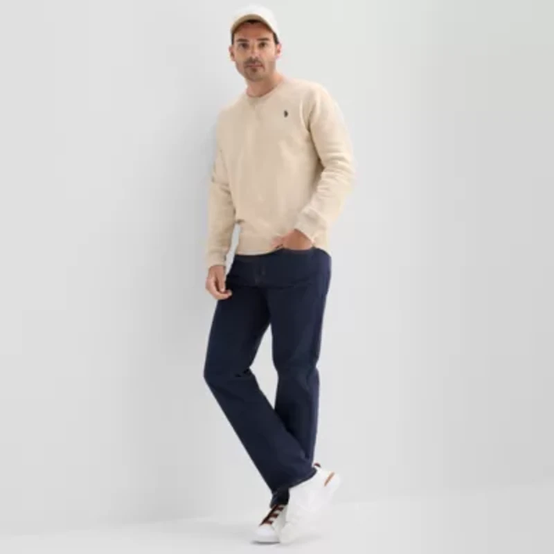 U.S. Polo Assn. Crew Fleece Mens Crew Neck Long Sleeve Embroidered Sweatshirt