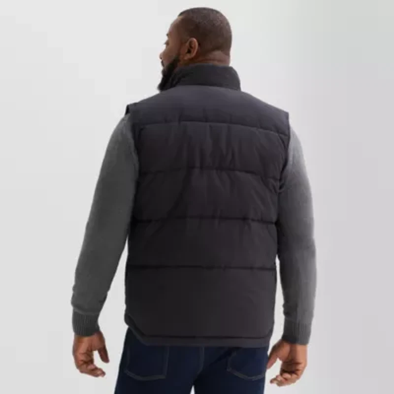 St. John's Bay Quilted Cargo Mens Heavyweight Plus Puffer Vest